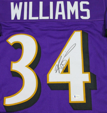 Ricky Williams Autographed Purple Custom Jersey