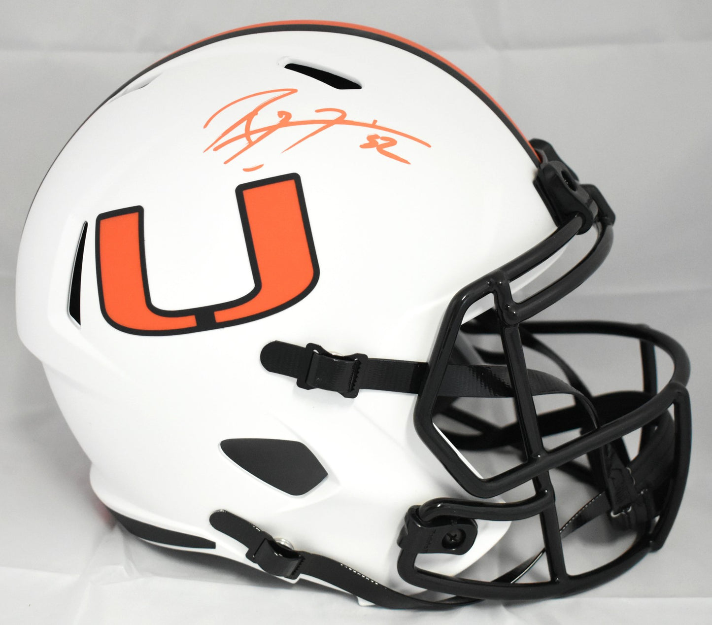 Ray Lewis Signed Miami Hurricanes Full Size Lunar Speed Helmet