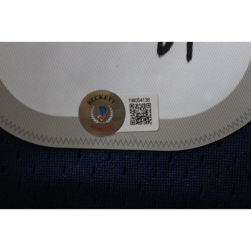 Allen Iverson Signed Georgetown Hoyas Mitchell & Ness Blue Jersey