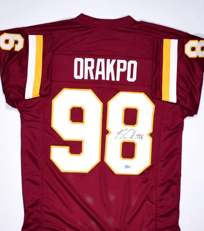 Brian Orakpo Autographed Maroon Custom Football Jersey