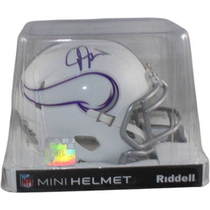 Justin Jefferson Autographed Minnesota Vikings 2024 Alternate Mini Helmet