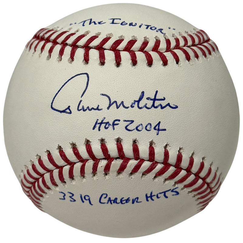 Paul Molitor Signed ROMLB Baseball with 3 Stat Inscriptions (JSA)