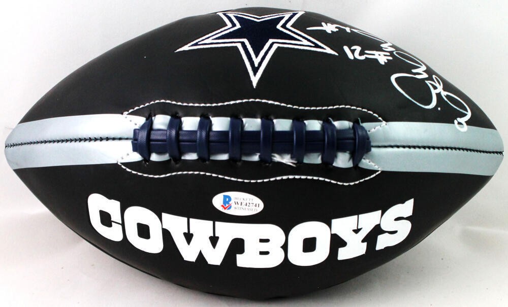 Ezekiel Elliott Signed Dallas Cowboys Black Logo Football