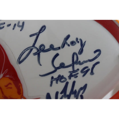 Lee Roy Selmon & Multi-Signed Buccaneers Throwback Mini Helmet