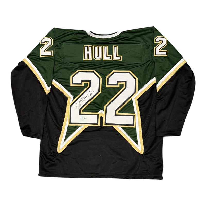 Brett Hull Signed Dallas Stars Custom Jersey - "99 Cup" Inscription