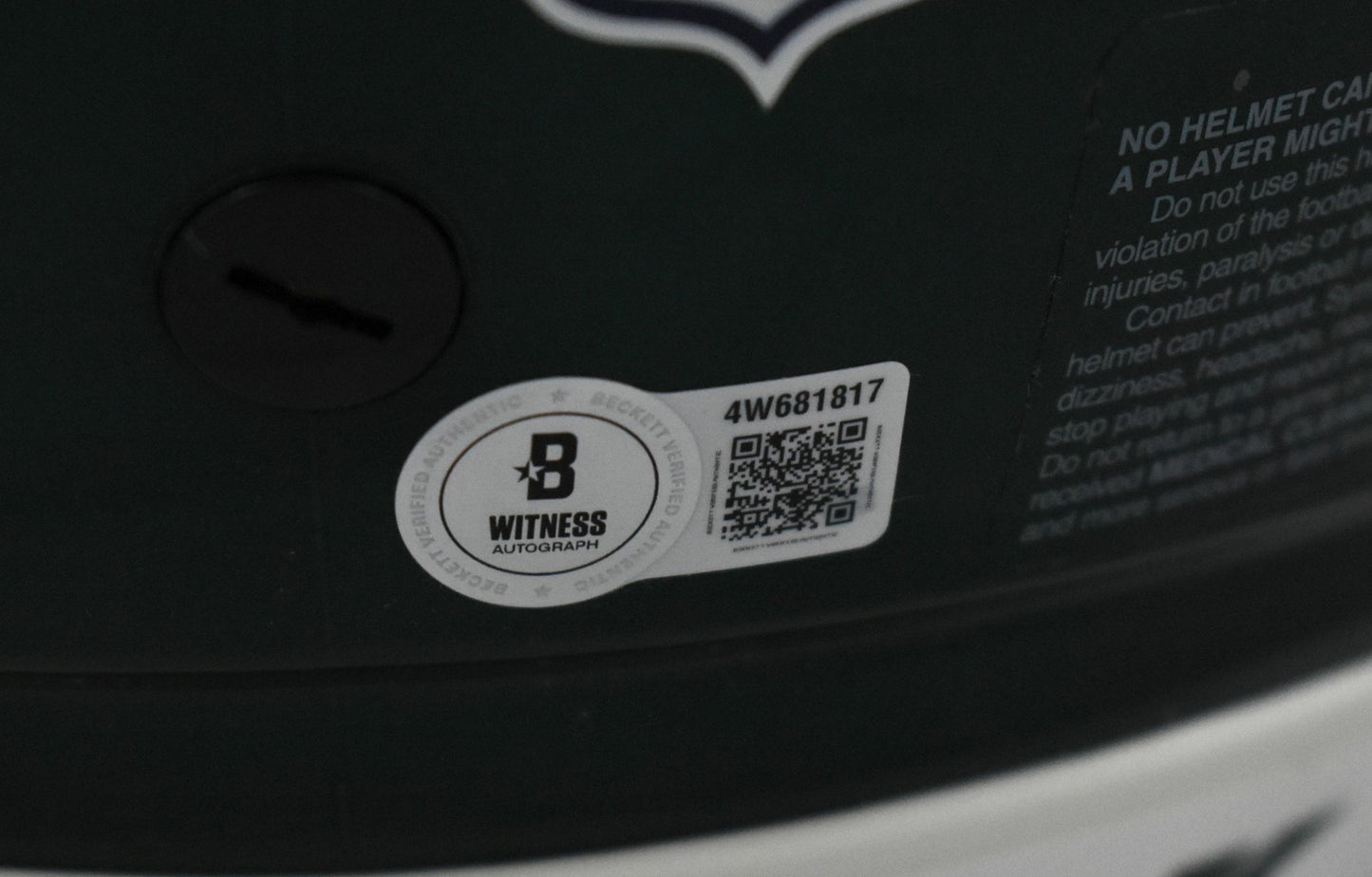Darrelle Revis Signed New York Jets Full Size Speedflex Authentic Helmet