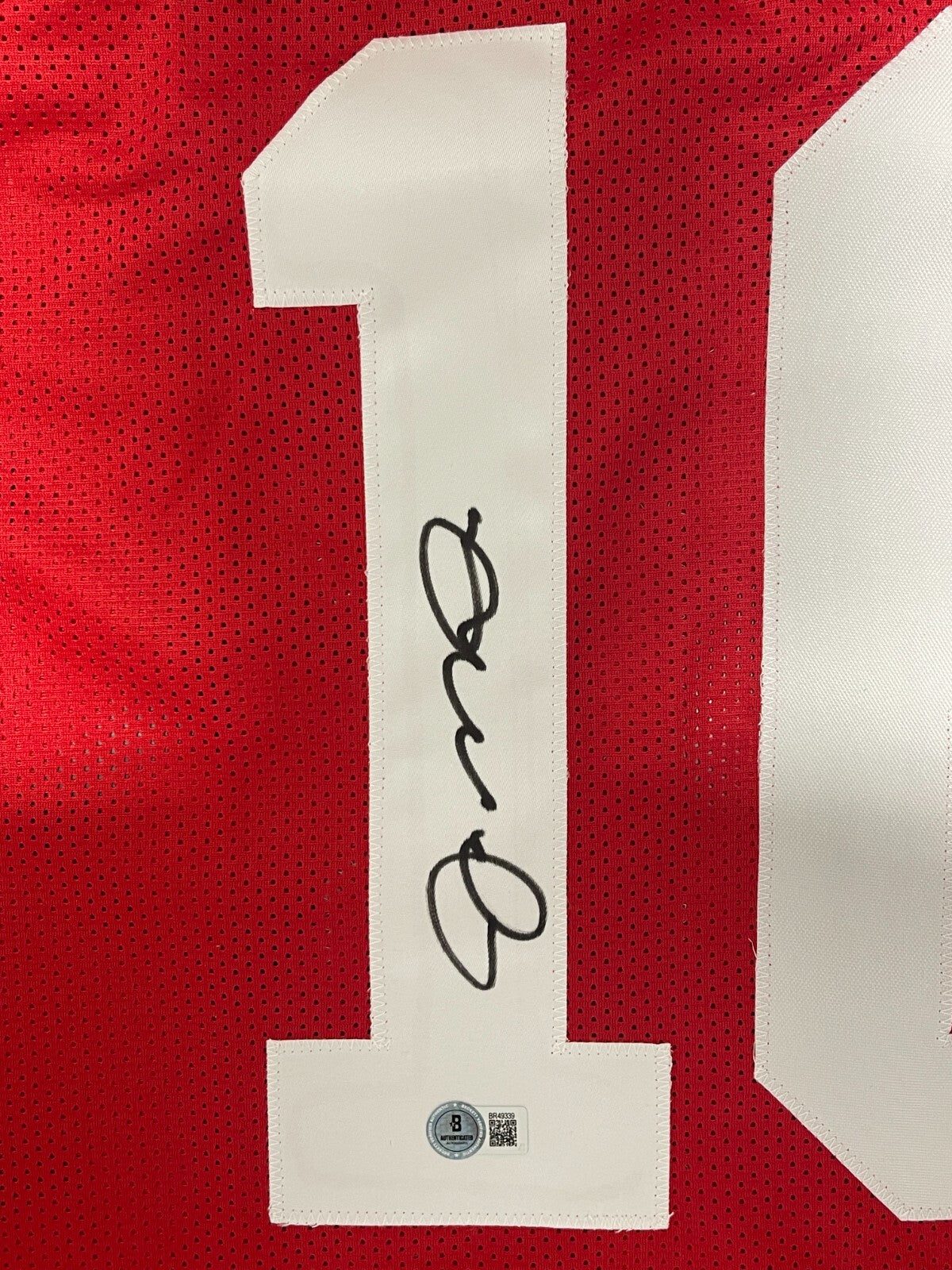 Joe Montana San Francisco 49ers Signed Custom Red Football Jersey
