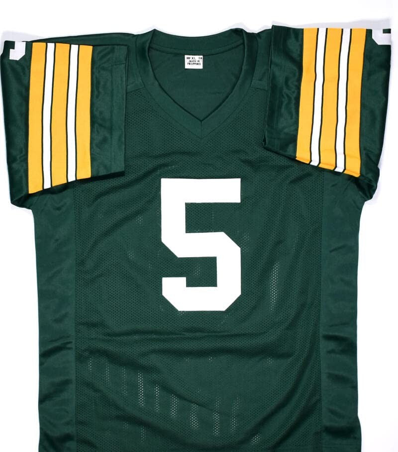 Paul Hornung Signed Green Bay Packers Style Custom Green Jersey