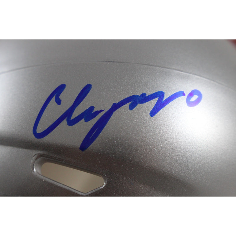 Christian Gonzalez Autographed New England Patriots Speed Mini Helmet