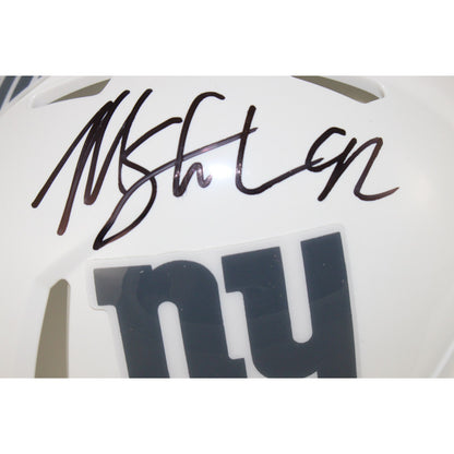 Michael Strahan Autographed New York Giants 2024 Salute to Service Mini Helmet