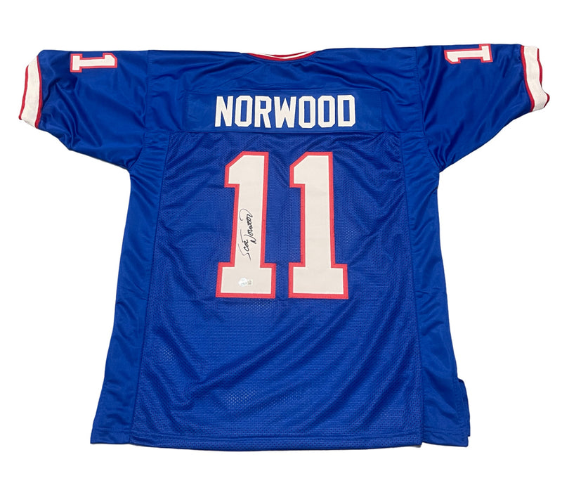 Scott Norwood Signed Buffalo Bills Custom Jersey (Beckett Witnessed)