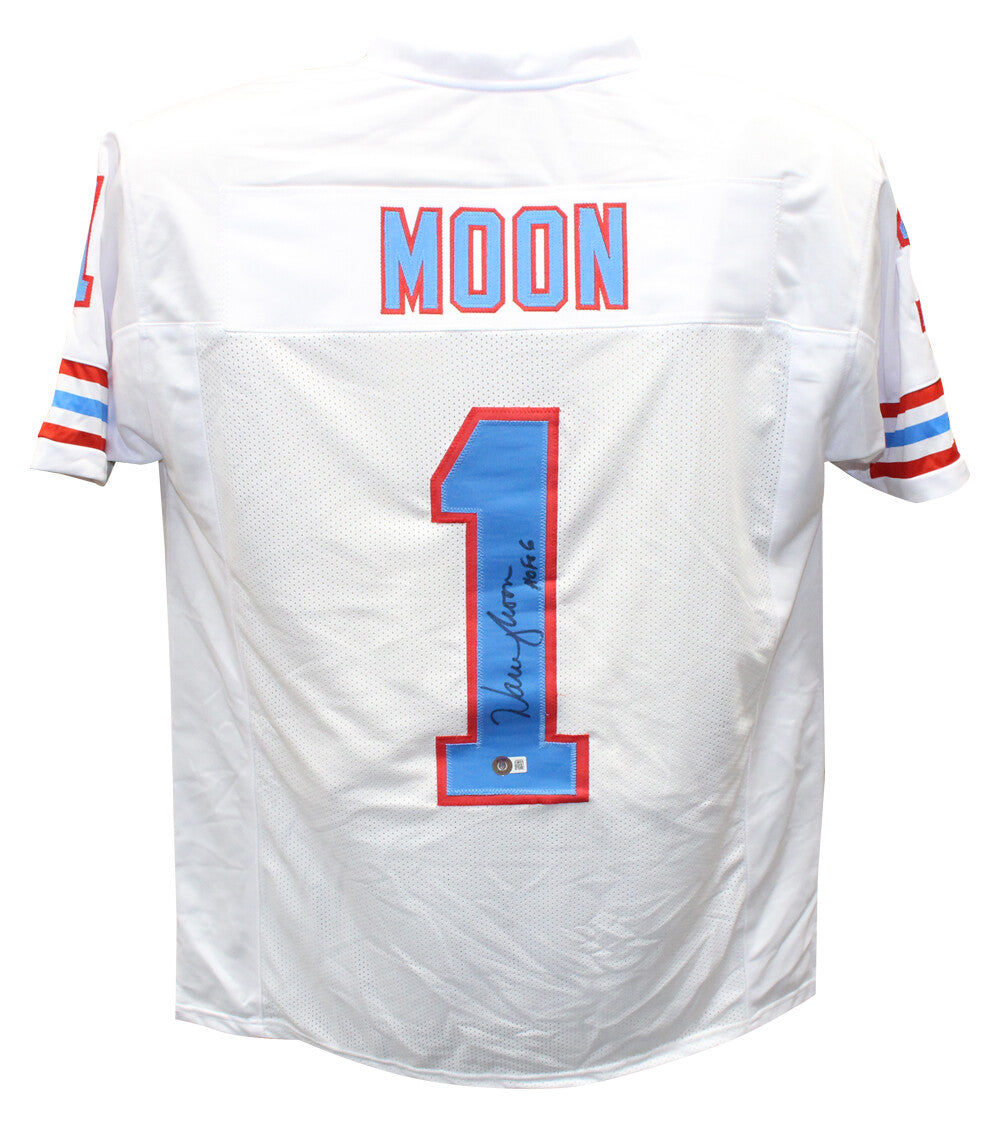 Warren Moon Autographed Pro Style White Jersey