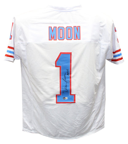 Warren Moon Autographed Pro Style White Jersey