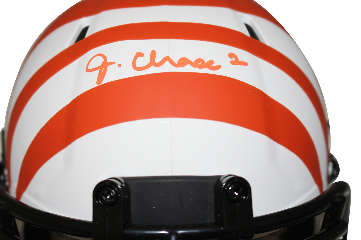 Ja'Marr Chase Cincinnati Bengals Autographed Lunar Mini Helmet