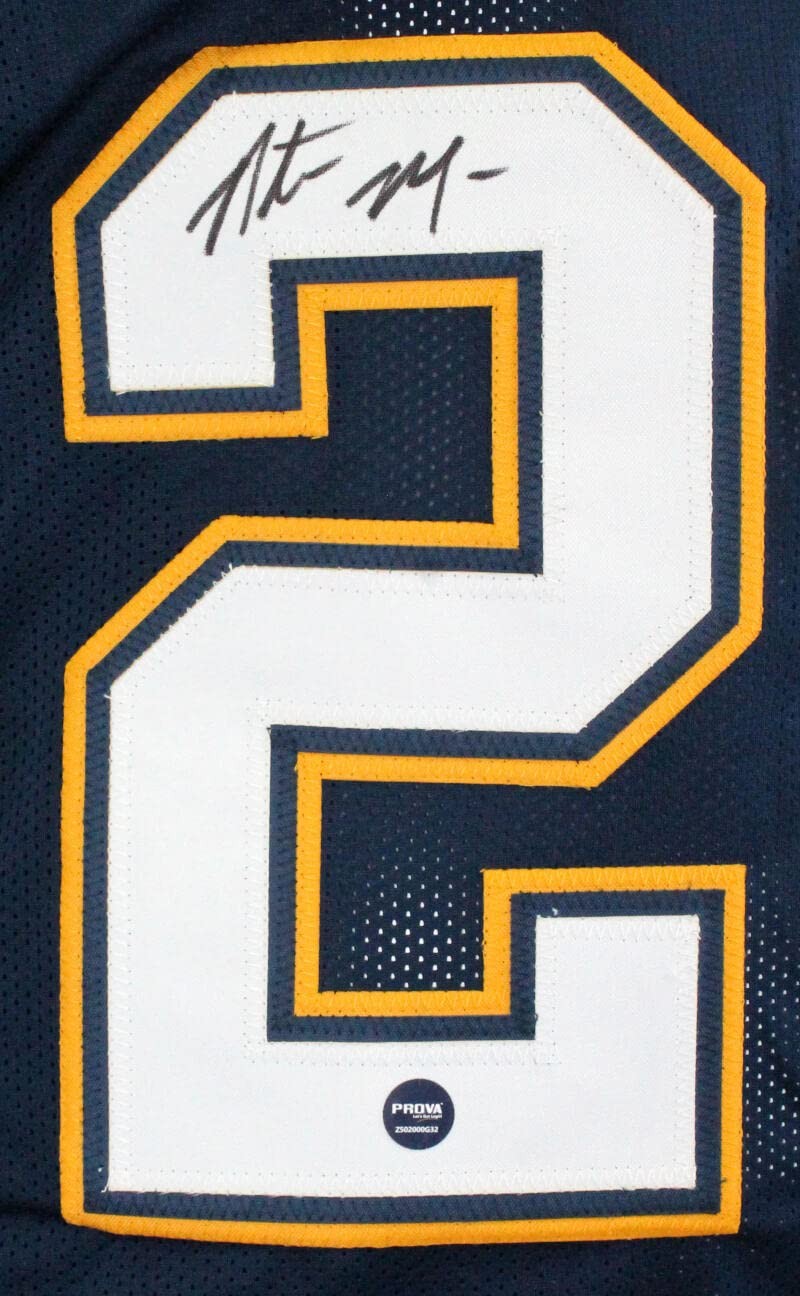 Natrone Means Signed San Diego Chargers Blue Custom Jersey