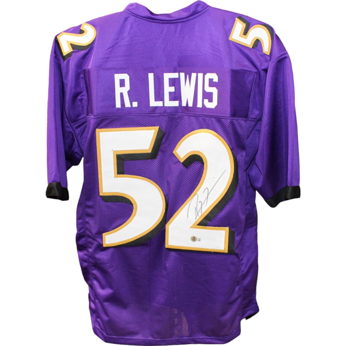 Ray Lewis Autographed Purple Pro Style Jersey