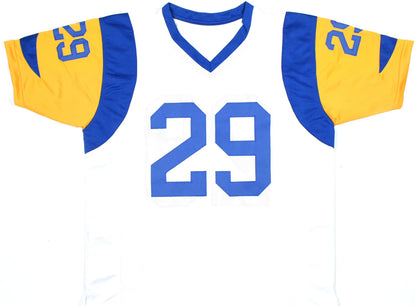 Eric Dickerson Signed Los Angeles Rams White Custom Jersey