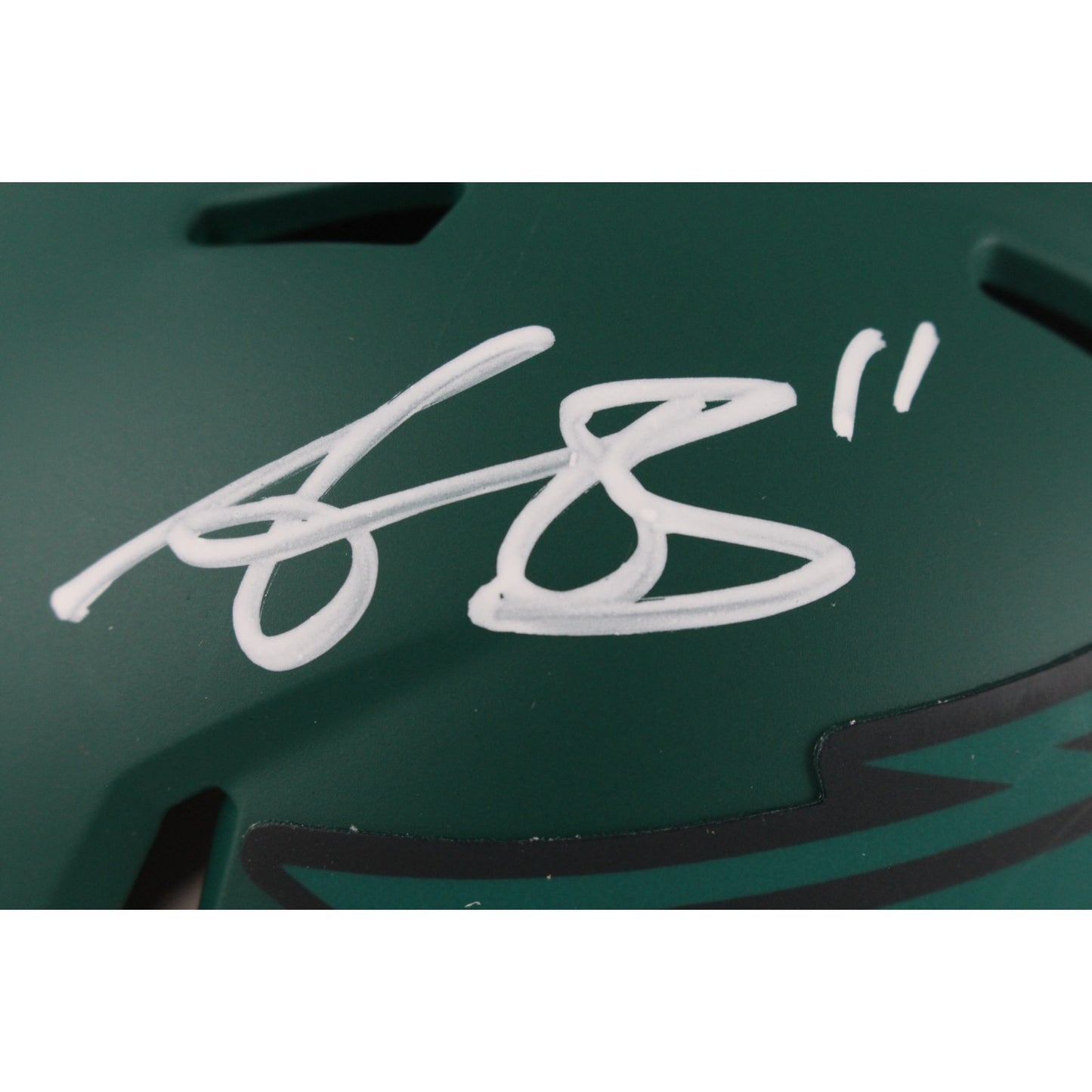 AJ Brown Philadelphia Eagles Signed Rave Alternate Mini Helmet (Beckett)