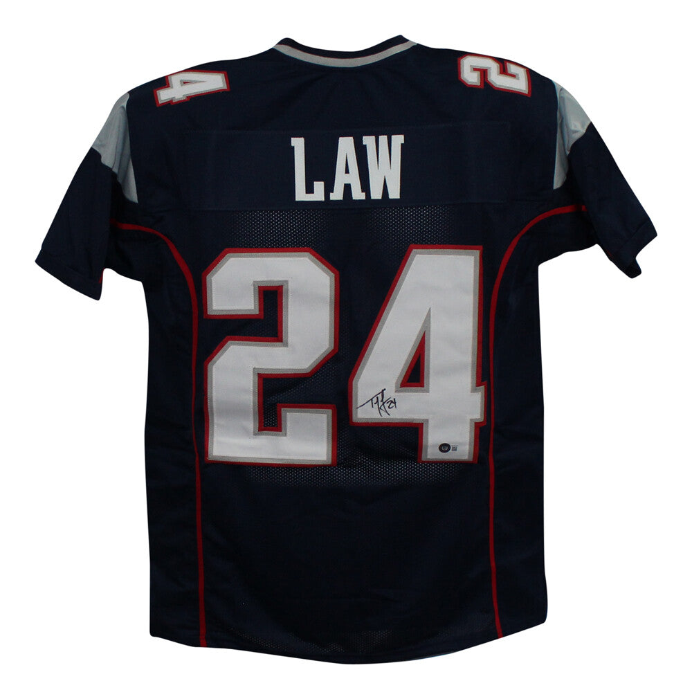 Ty Law New England Patriots Autographed Pro Style Jersey