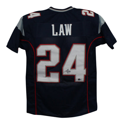 Ty Law New England Patriots Autographed Pro Style Jersey