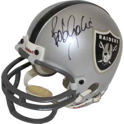 Dave Casper & Bob Golic Signed Raiders Replica Mini Helmet