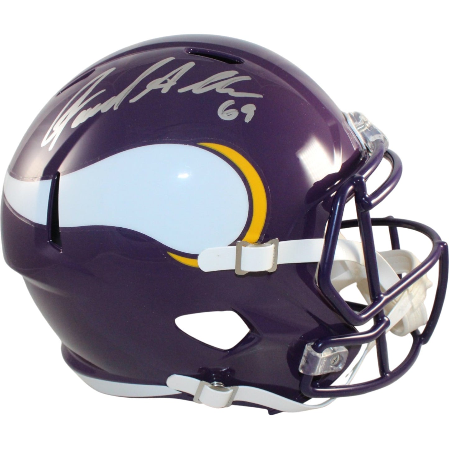 Jared Allen Autographed Minnesota Vikings Full Size Throwback Replica Helmet