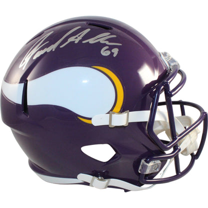 Jared Allen Autographed Minnesota Vikings Full Size Throwback Replica Helmet
