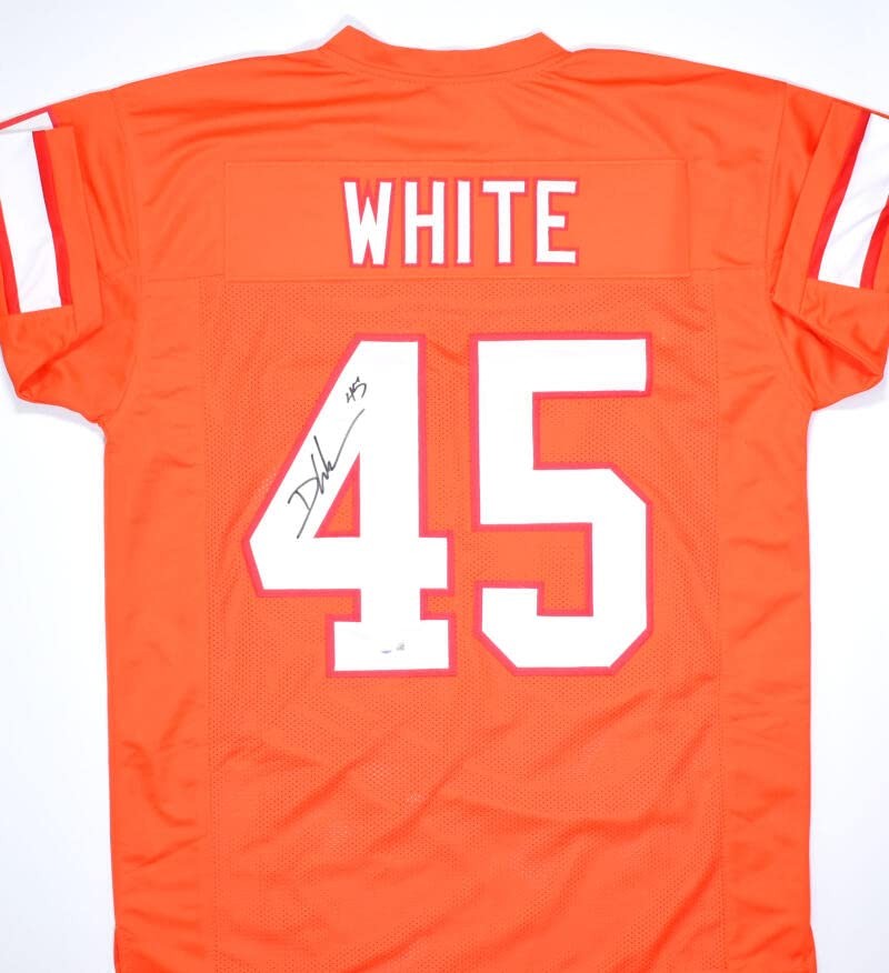 Devin White Signed Orange Custom Football Jersey
