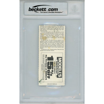 Michael Strahan Autographed New York Giants Ticket Stub (12/1/02) BAS