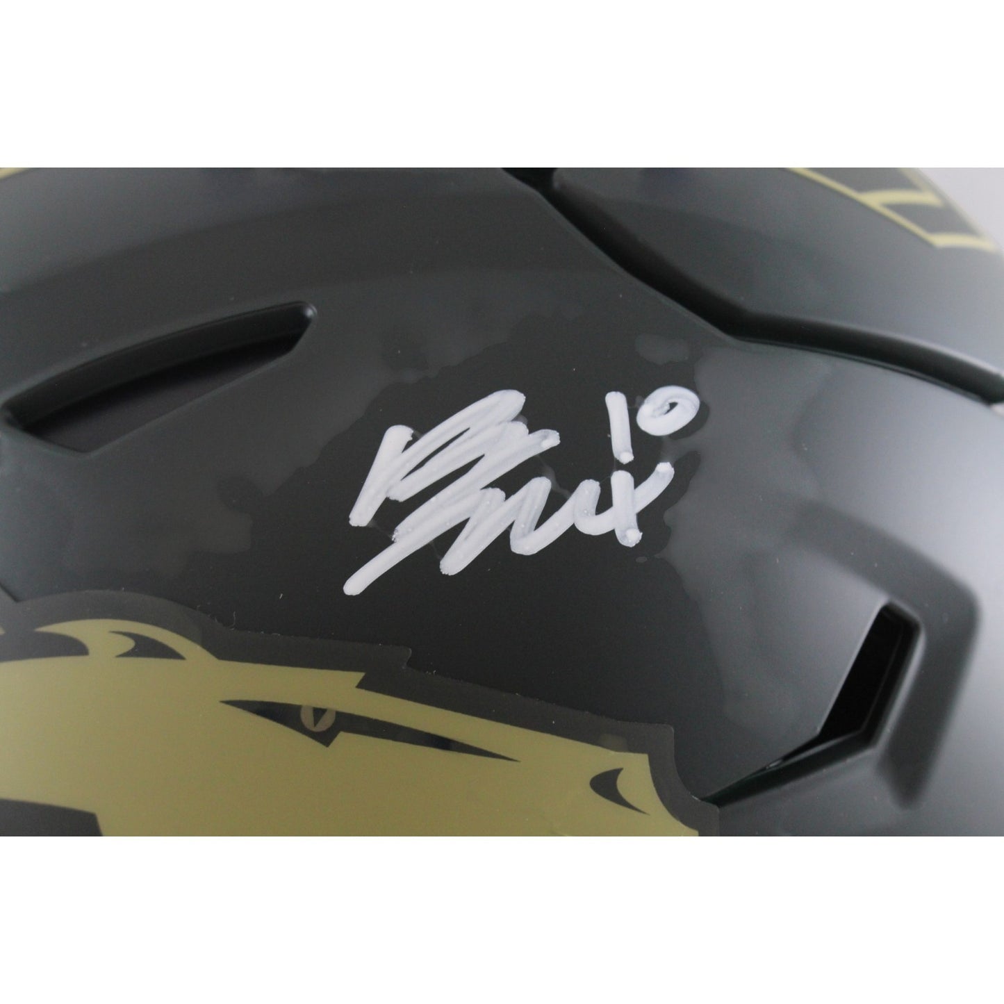 Bo Nix Denver Broncos Signed SpeedFlex 2025 Salute to Service Full Size Helmet