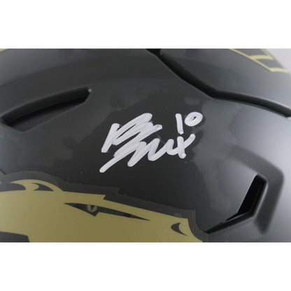 Bo Nix Denver Broncos Signed SpeedFlex 2025 Salute to Service Full Size Helmet