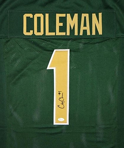 Corey Coleman Autographed Green Custom Jersey