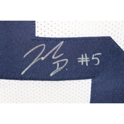 Jahan Dotson Signed Penn State College Style White Jersey (Beckett)