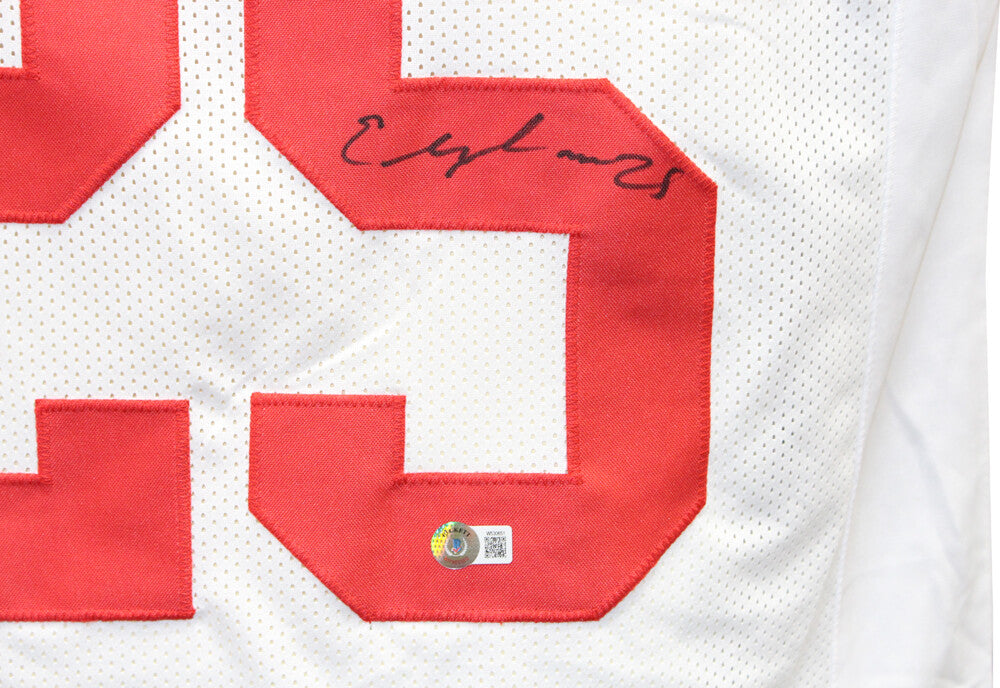 Elijah Mitchell Autographed White Custom Football Jersey