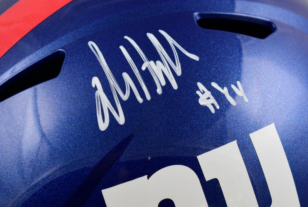 Jalin Hyatt Signed New York Giants Full Size White Speed Helmet