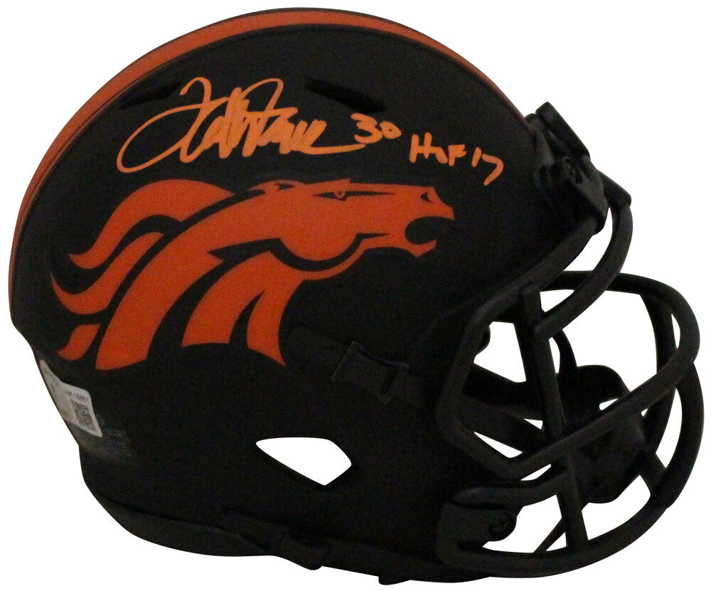 Terrell Davis Mini Helmet Autographed Denver Broncos Eclipse (HOF)