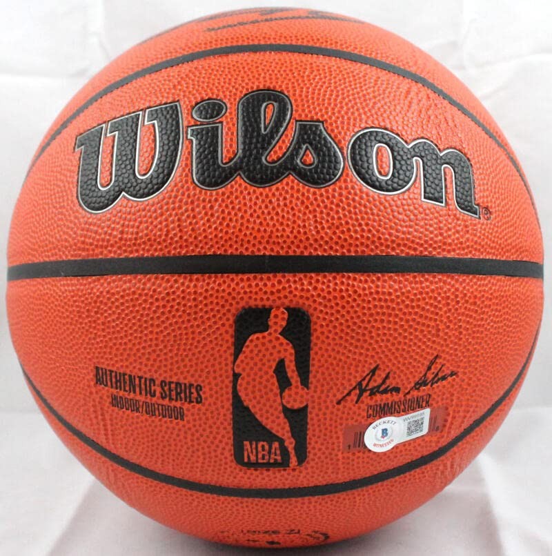 Dikembe Mutombo & Shaquille O'Neal Signed Wilson NBA Basketball