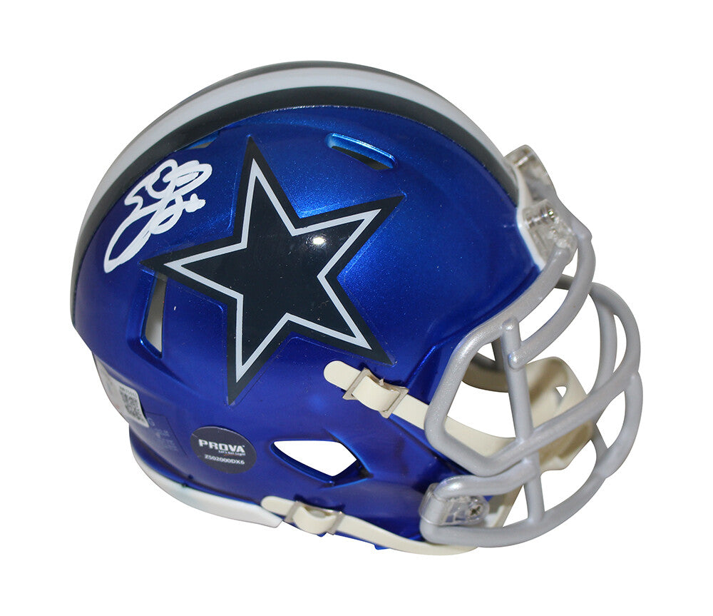 Emmitt Smith Autographed Dallas Cowboys Riddell Flash Mini Helmet Beckett