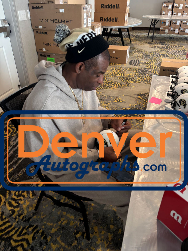 Deion Sanders Autographed Colorado Buffaloes White Speed Mini Helmet
