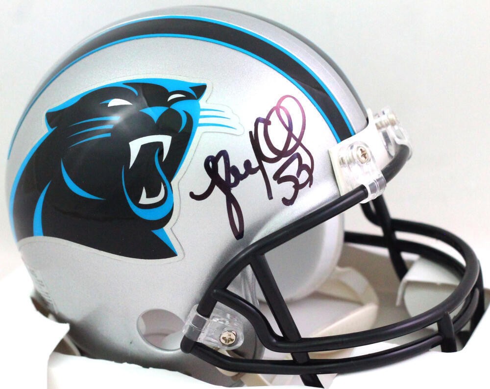 Luke Kuechly Signed Carolina Panthers Black Mini Helmet