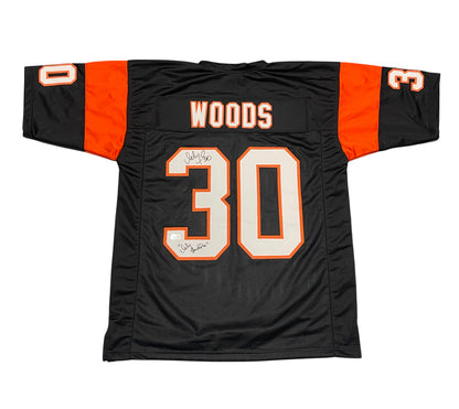 Ickey Woods Signed Cincinnati Bengals Custom Jersey (Ickey Shuffle)