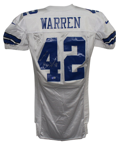 Chris Warren Signed Dallas Cowboys Game Issued Jersey