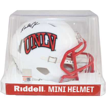 Randall Cunningham Autographed UNLV Rebels Mini Helmet (Beckett Witnessed)