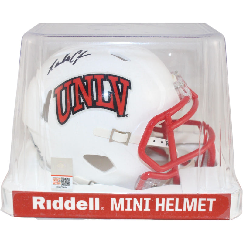 Randall Cunningham Autographed UNLV Rebels Mini Helmet (Beckett Witnessed)
