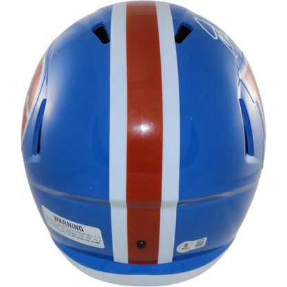 John Elway Signed Denver Broncos Full Size Throwback Replica Helmet