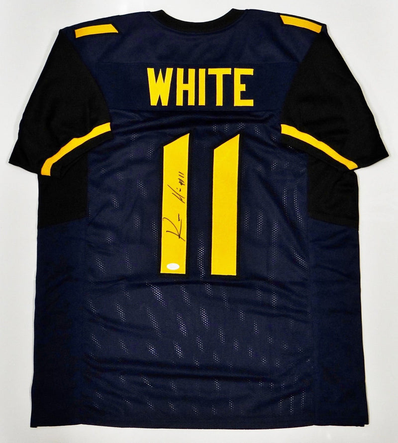 Kevin White Autographed Blue and Yellow Custom Jersey