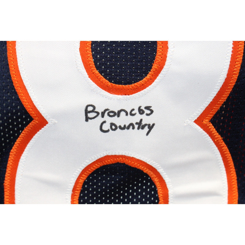 Jaleel McLaughlin Denver Broncos Autographed Navy Pro Style Jersey JSA