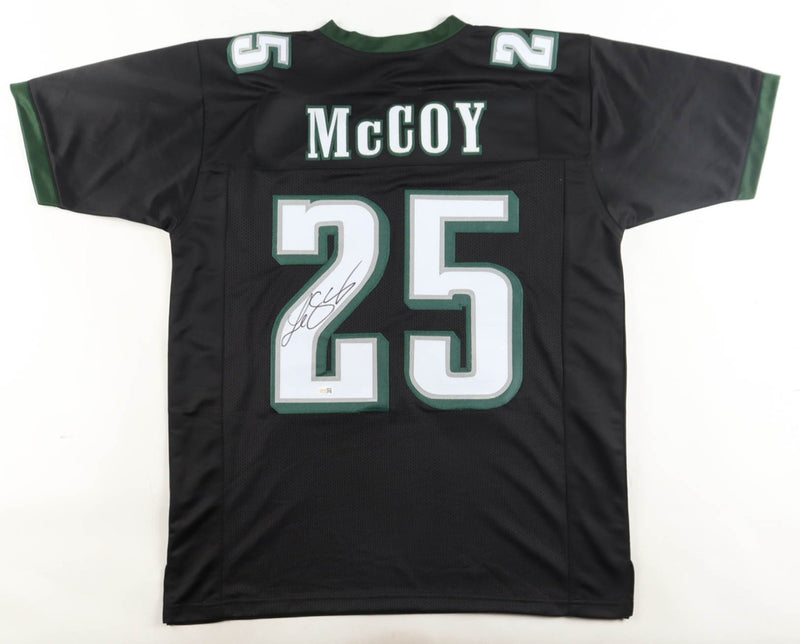 LeSean McCoy Signed Philadelphia Eagles Black Custom Jersey (JSA COA)