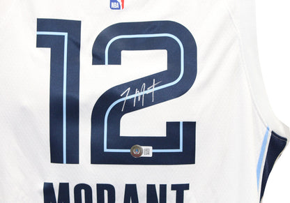 Ja Morant Memphis Grizzlies Autographed White Nike Jersey