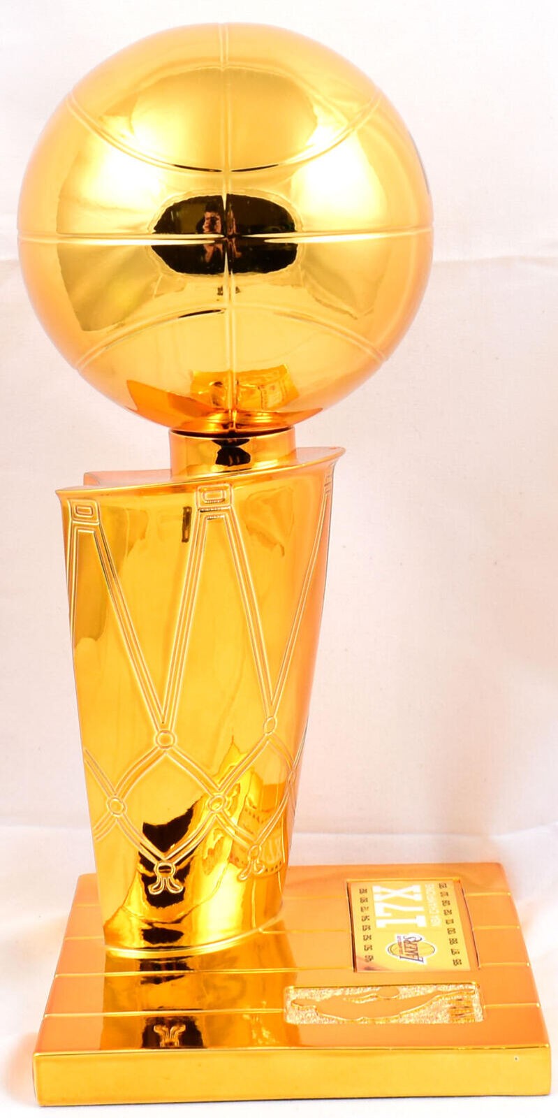 Magic Johnson Autographed Los Angeles Lakers 12" Mini NBA Trophy